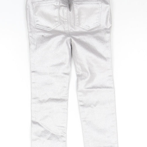 Gap Girls Silver   Chino Trousers Size 5 Years