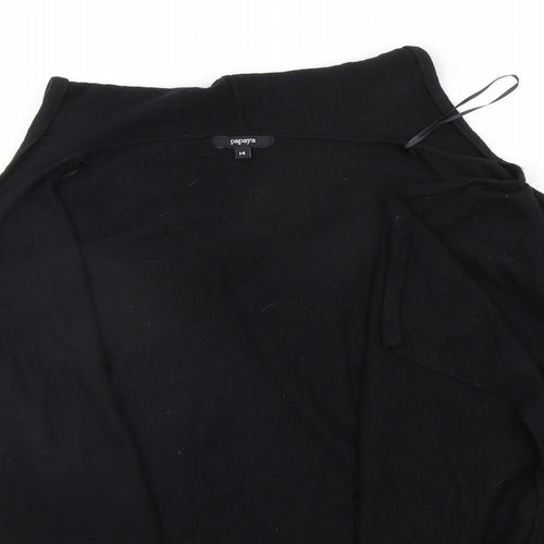 Papaya Womens Black   Cardigan Jumper Size 14