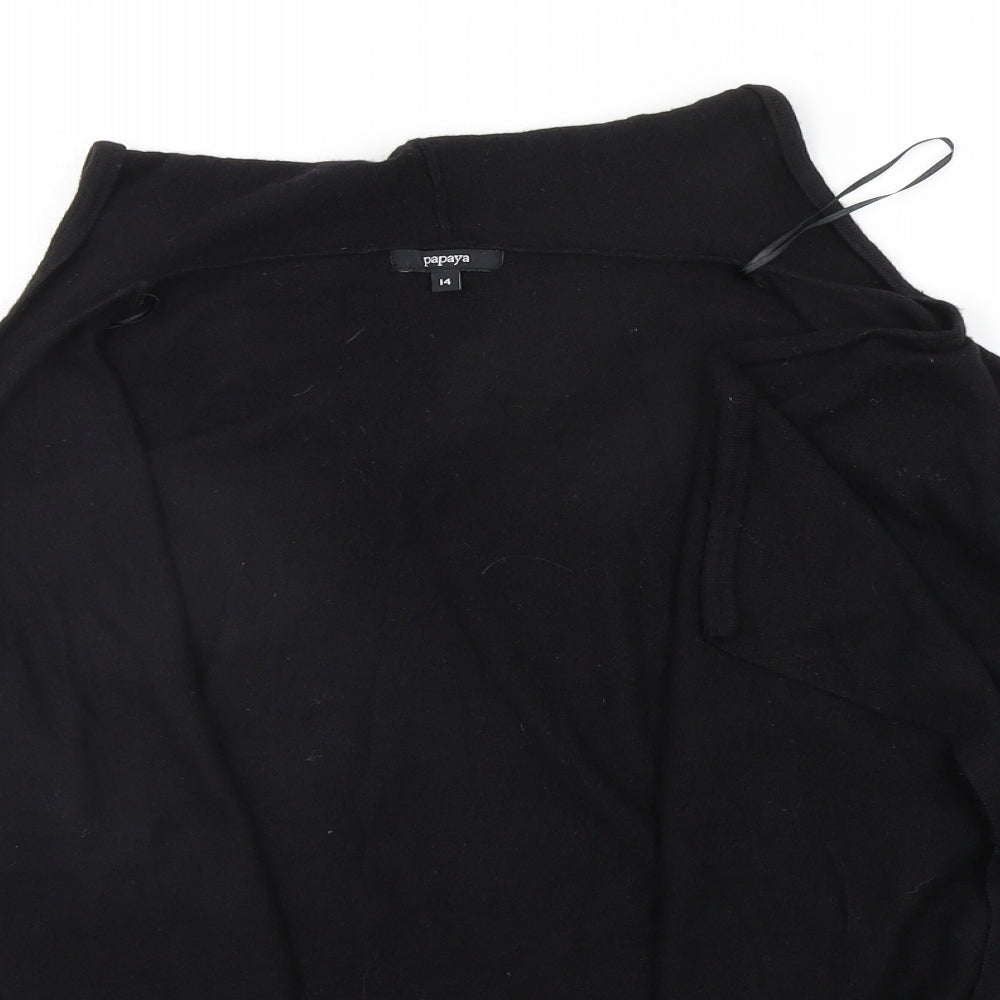 Papaya Womens Black   Cardigan Jumper Size 14