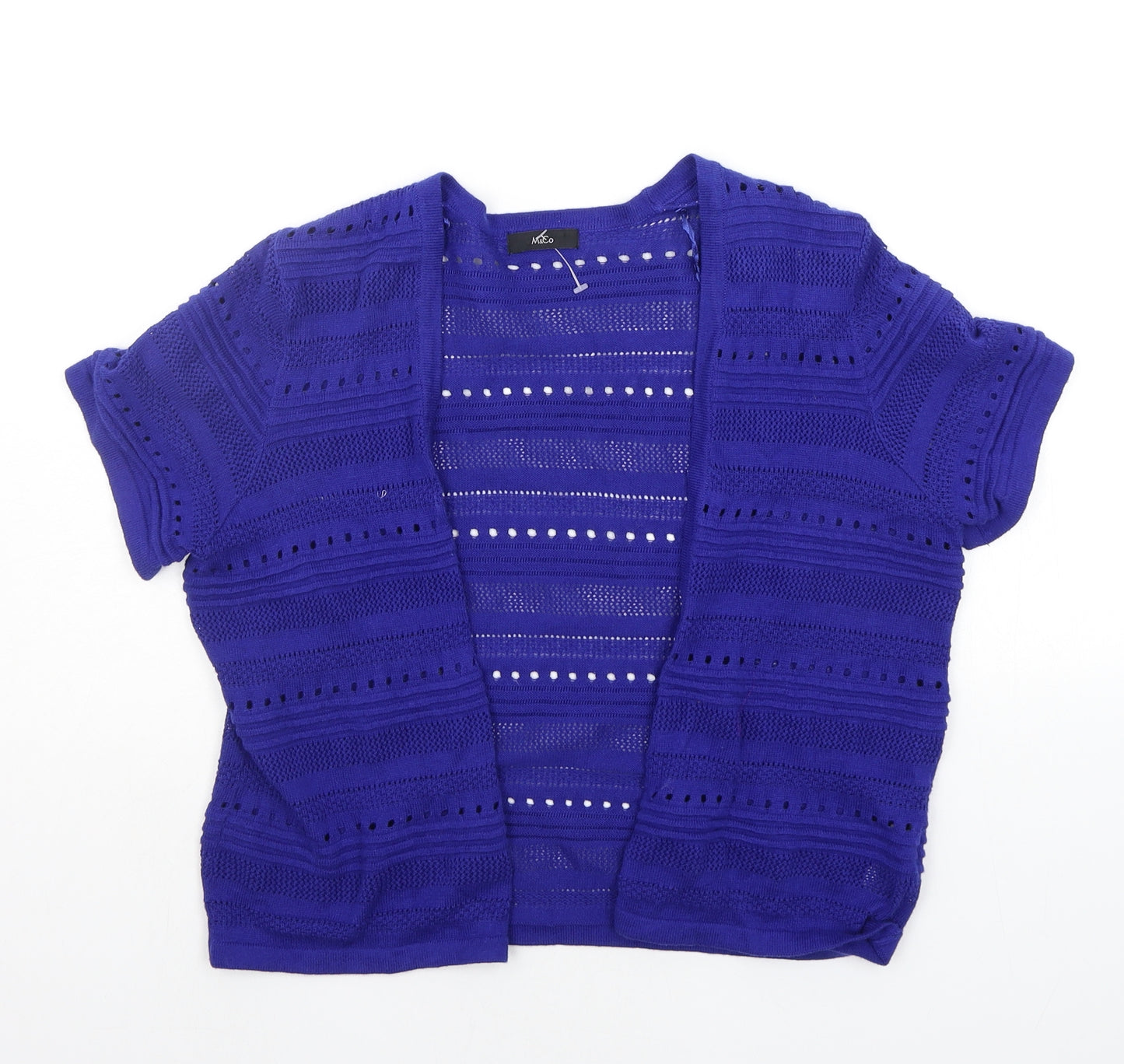 M&Co Womens Blue   Cardigan Jumper Size 12