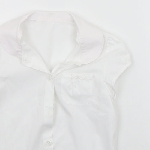 George Girls White   Basic Button-Up Size 4-5 Years