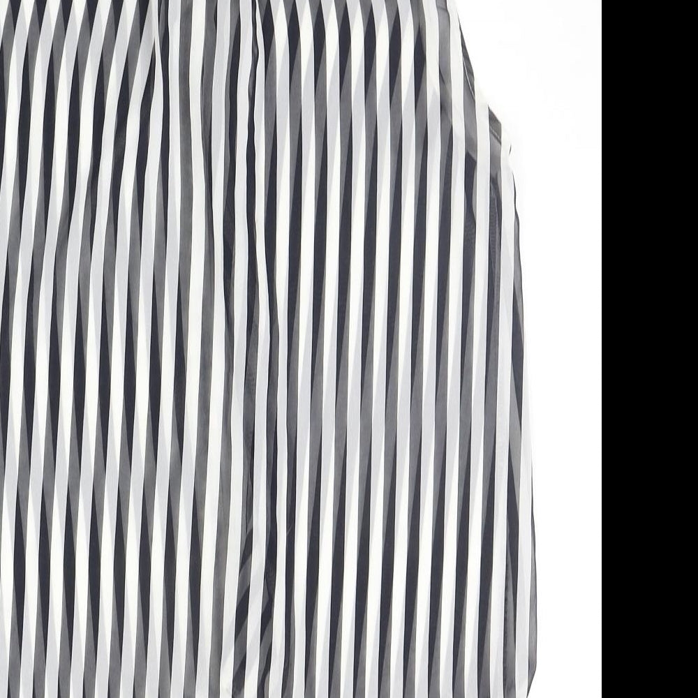 Tammy Girls Black Striped  Basic Button-Up Size 16 Years