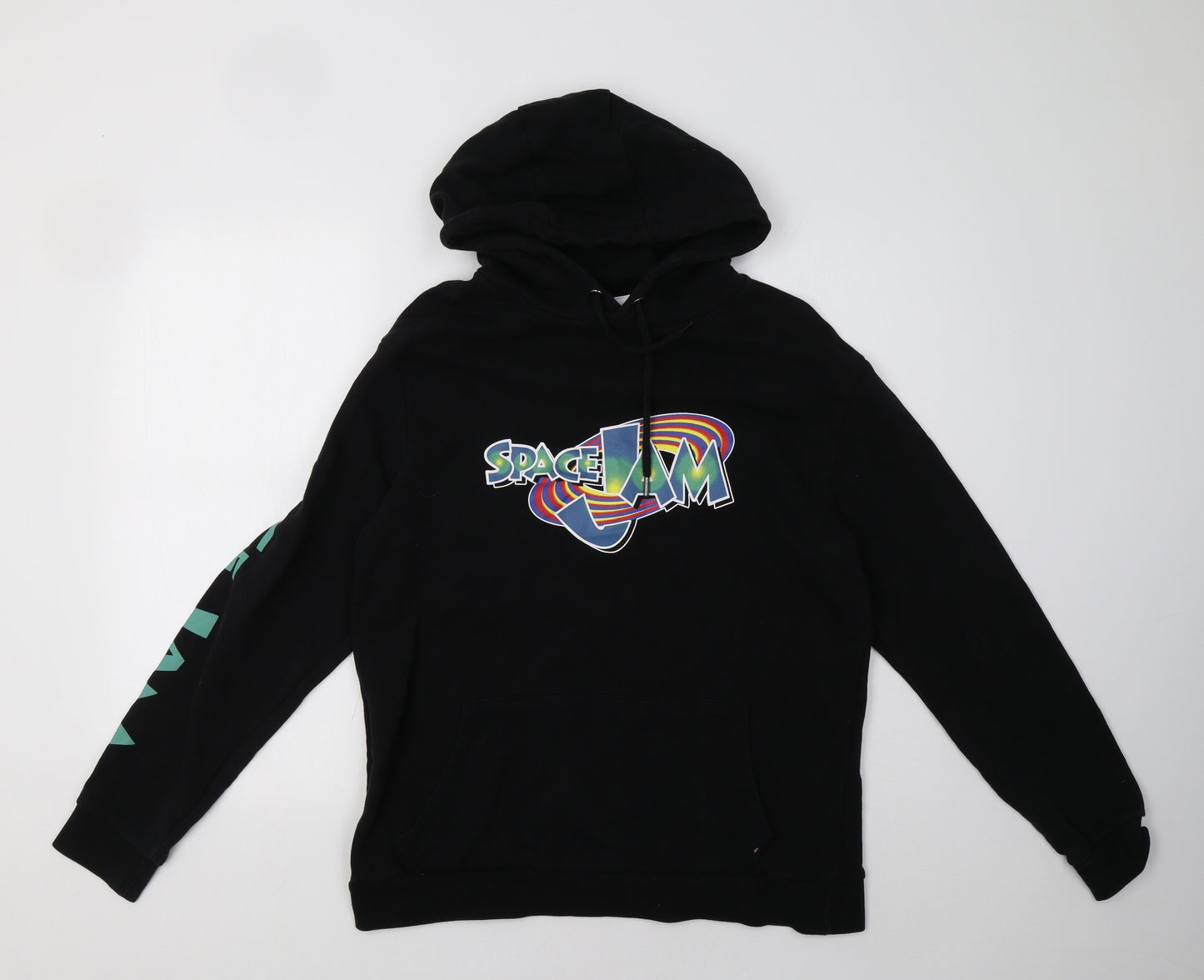 Primark Mens Black   Pullover Hoodie Size L  - Space Jam