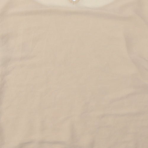 Dorothy Perkins Womens Beige   Basic Blouse Size 16