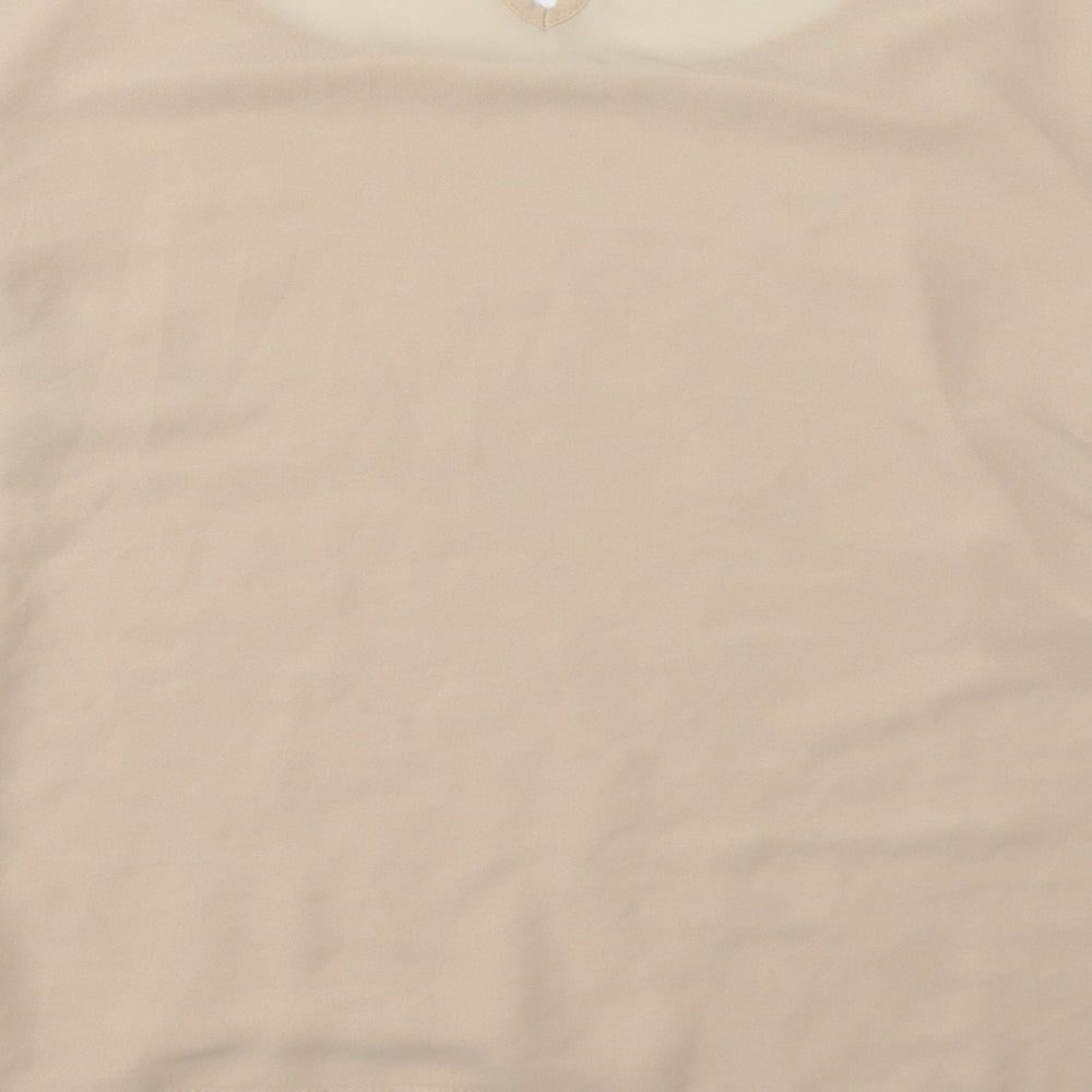 Dorothy Perkins Womens Beige   Basic Blouse Size 16