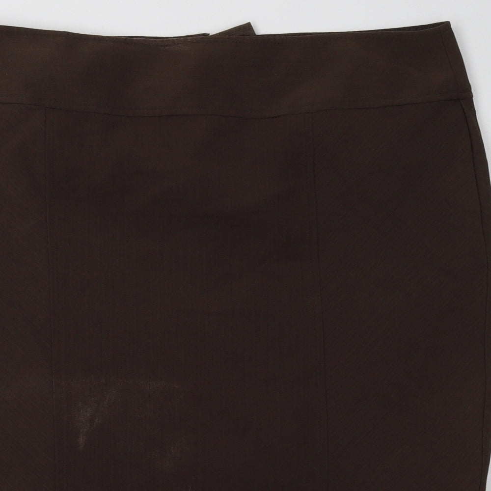 evie Womens Brown   A-Line Skirt Size 16