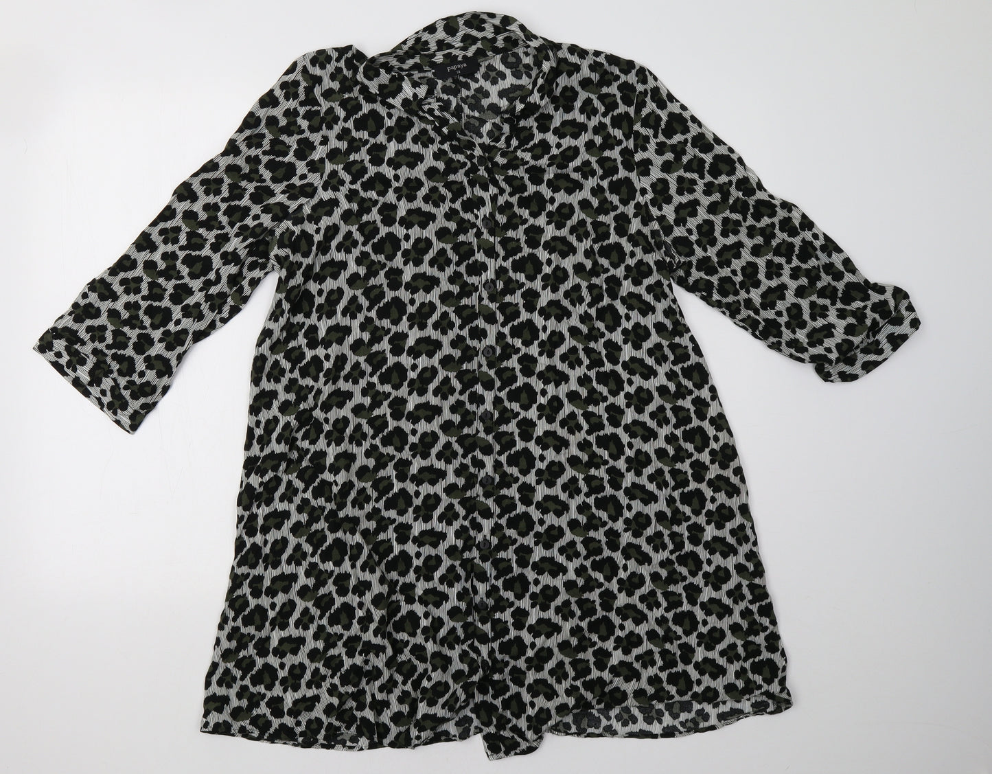 Matalan Womens Green Animal Print  A-Line  Size 12