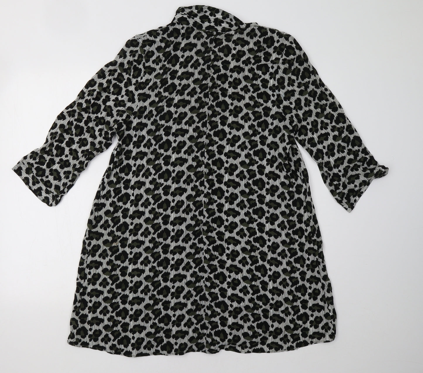 Matalan Womens Green Animal Print  A-Line  Size 12