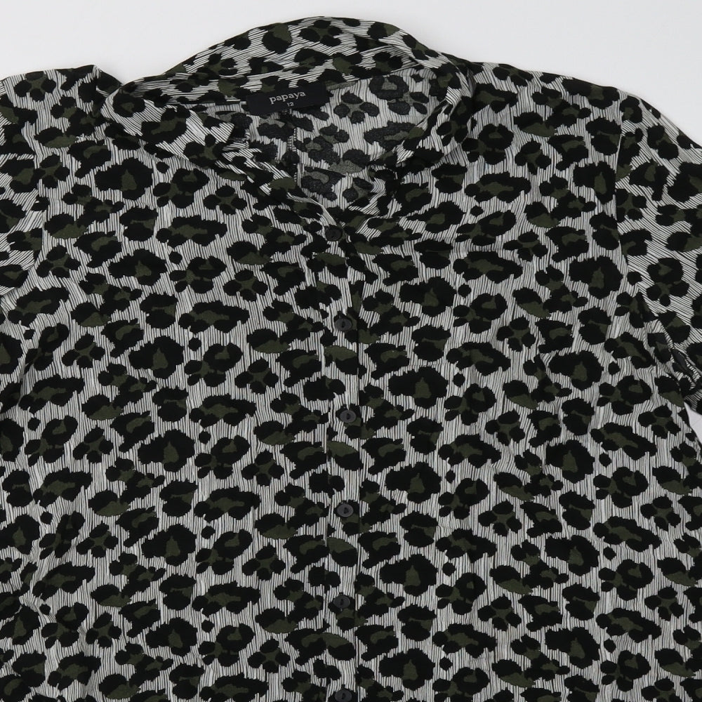 Matalan Womens Green Animal Print  A-Line  Size 12