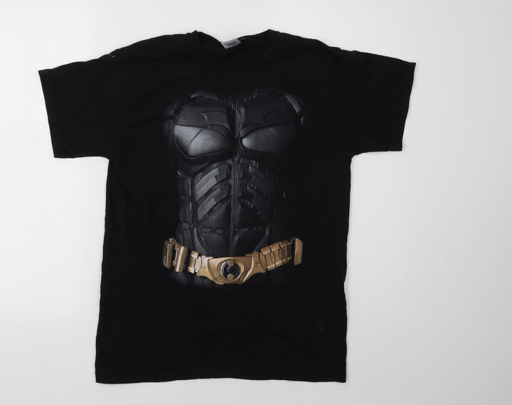 Fruit of the Loom Boys Black   Basic T-Shirt Size 12-13 Years  - the dark knight