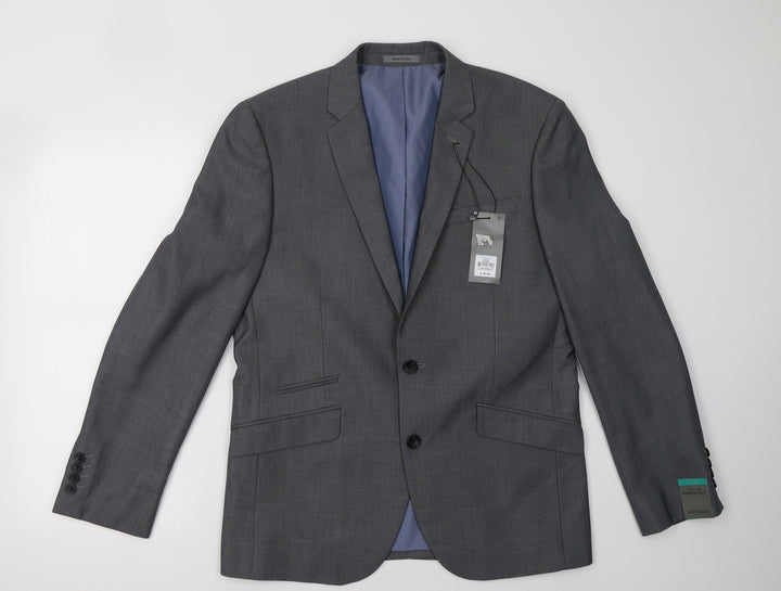 Cedar Wood State Mens Grey Jacket Blazer Size 40