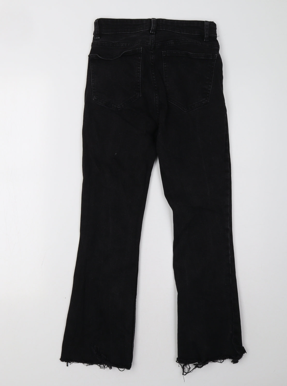 Zara Womens Black  Denim Straight Jeans Size 6 L26 in