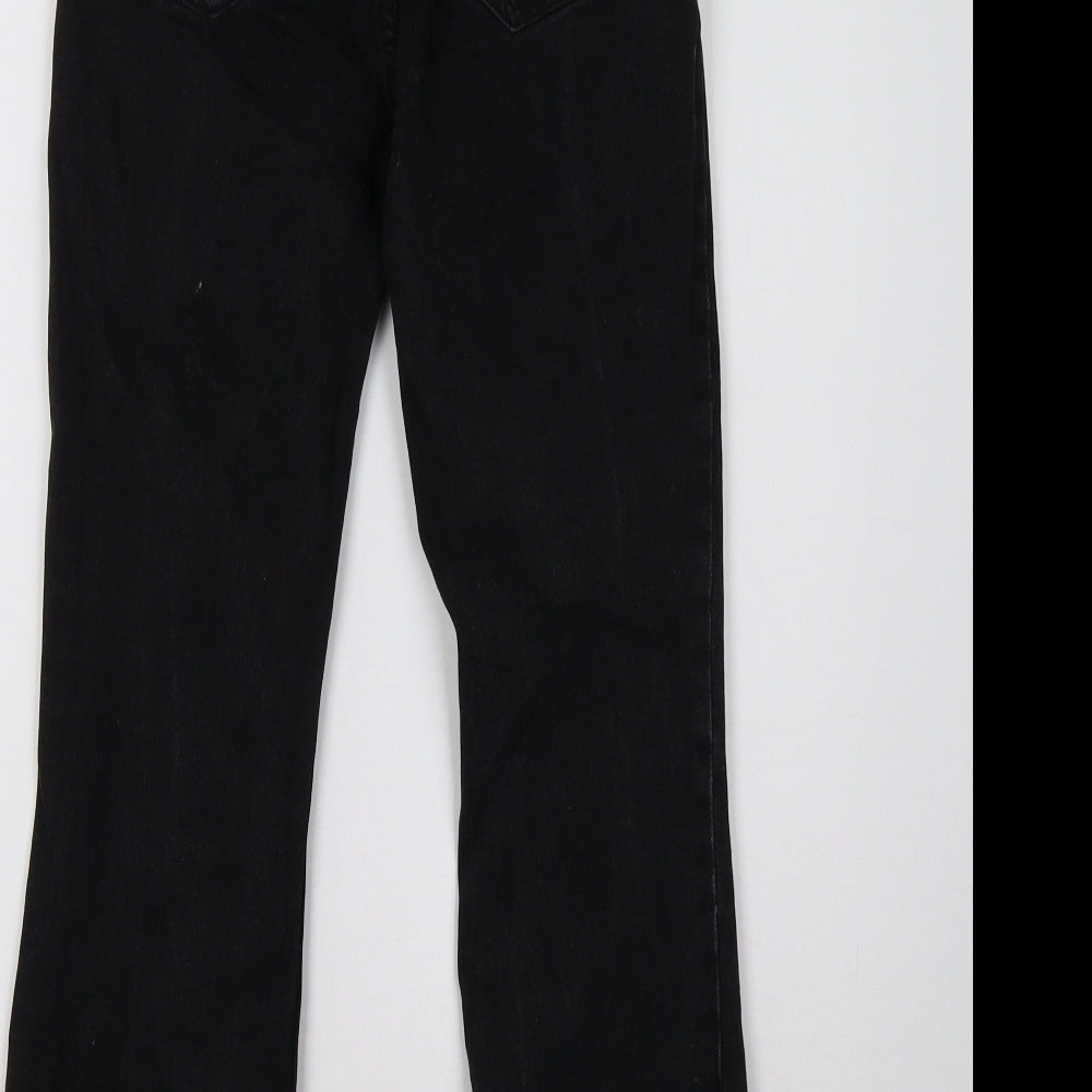 Zara Womens Black  Denim Straight Jeans Size 6 L26 in