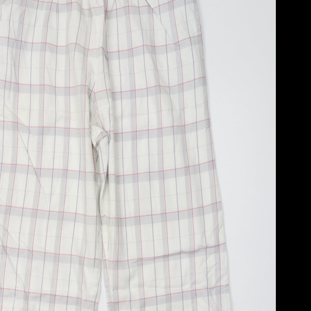 the white company Womens Pink Check   Pyjama Pants Size M
