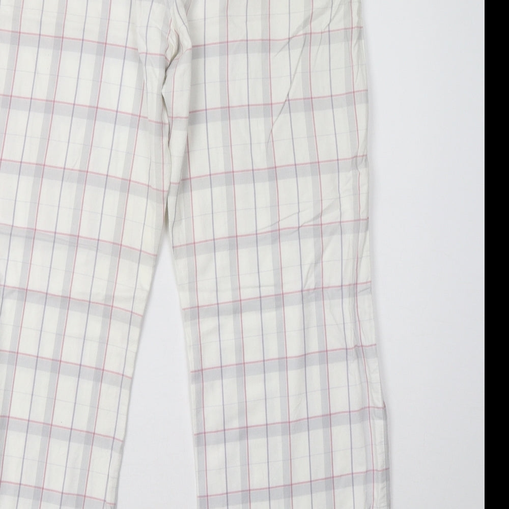 the white company Womens Pink Check   Pyjama Pants Size M