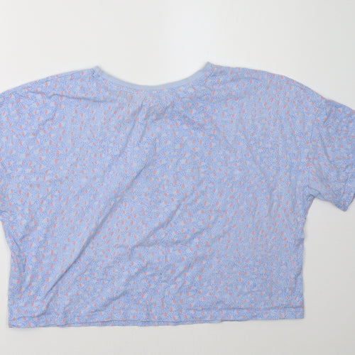 Primark Womens Blue Polka Dot   Pyjama Top Size 12