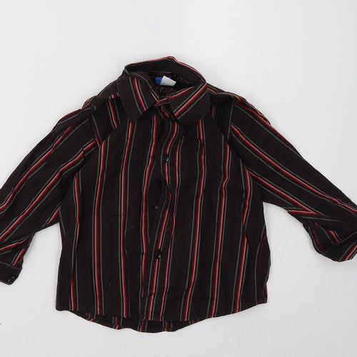 Adams Boys Red Striped  Basic Button-Up Size 2-3 Years