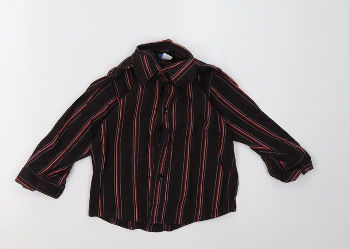Adams Boys Red Striped  Basic Button-Up Size 2-3 Years