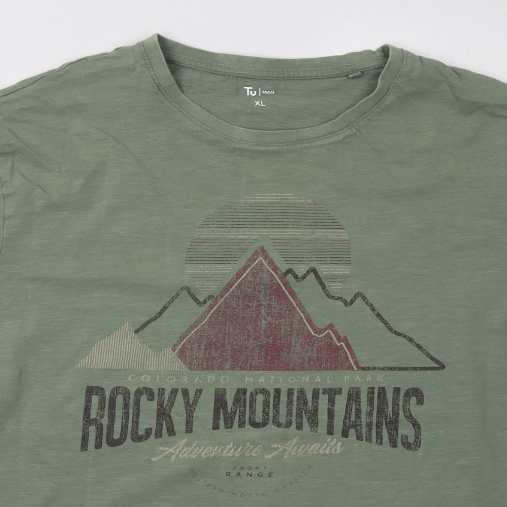 Sainsburys Mens Green    T-Shirt Size XL