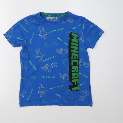 tesco Boys Blue    Pyjama Set Size 10-11 Years  - minecraft