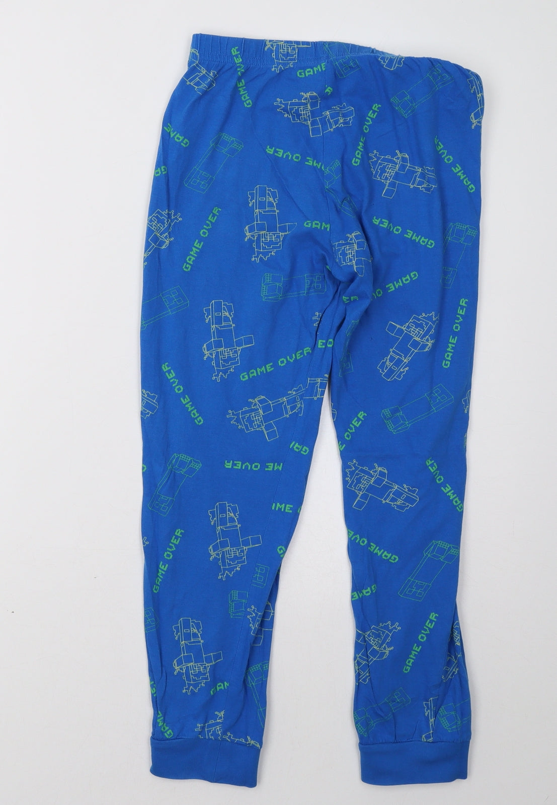 tesco Boys Blue    Pyjama Set Size 10-11 Years  - minecraft