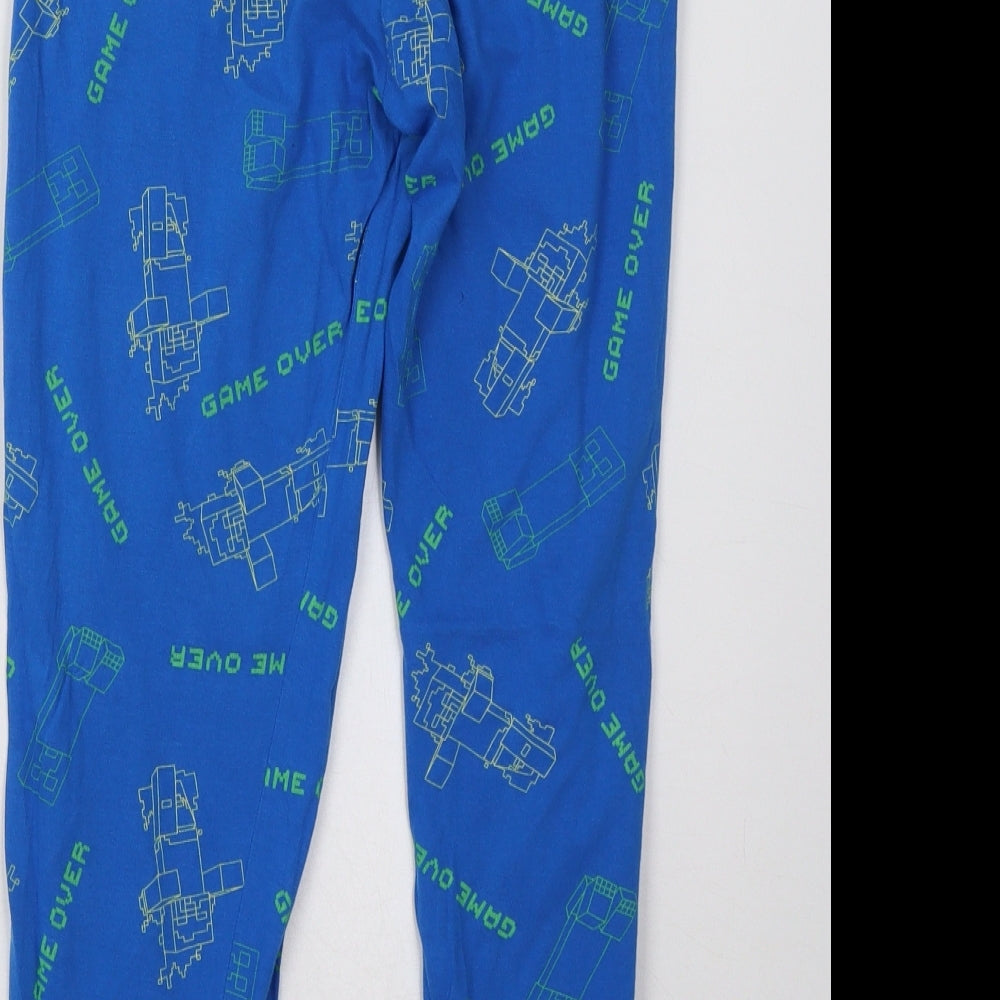 tesco Boys Blue    Pyjama Set Size 10-11 Years  - minecraft