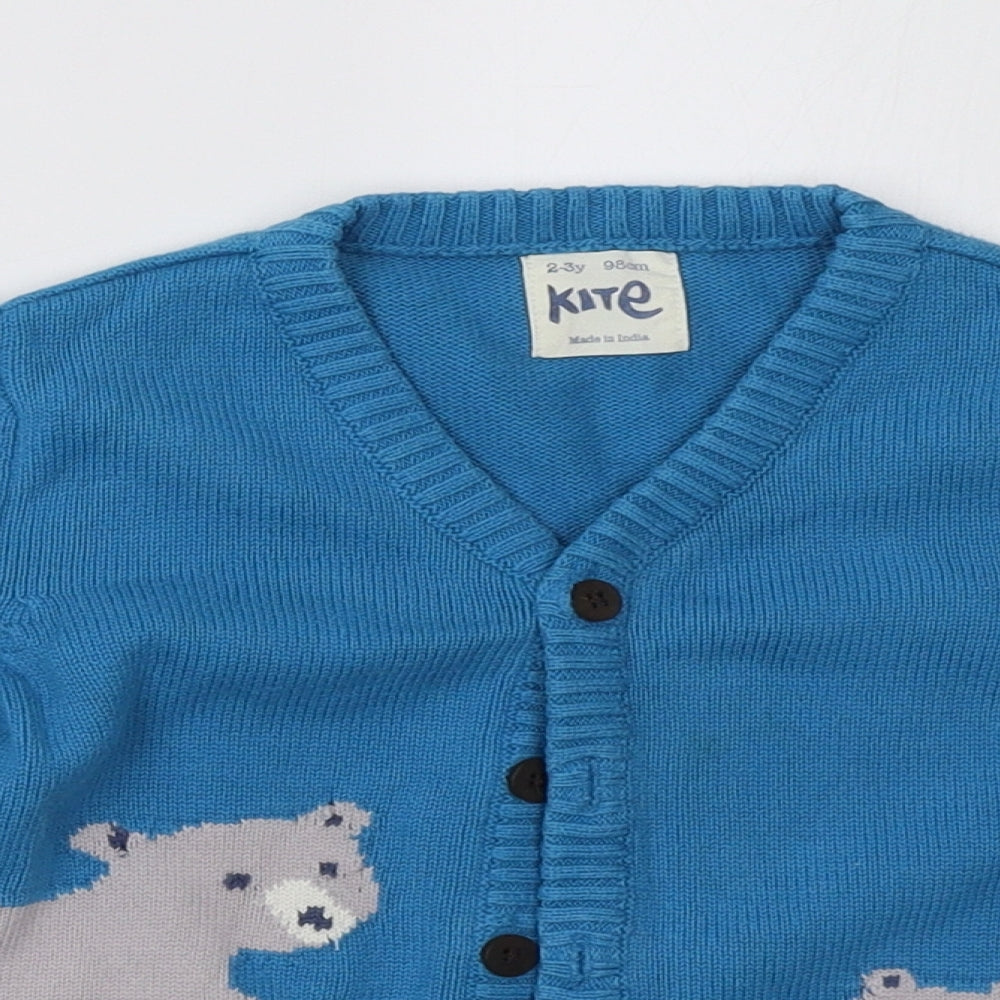 Kite Boys Blue   Cardigan Jumper Size 2-3 Years