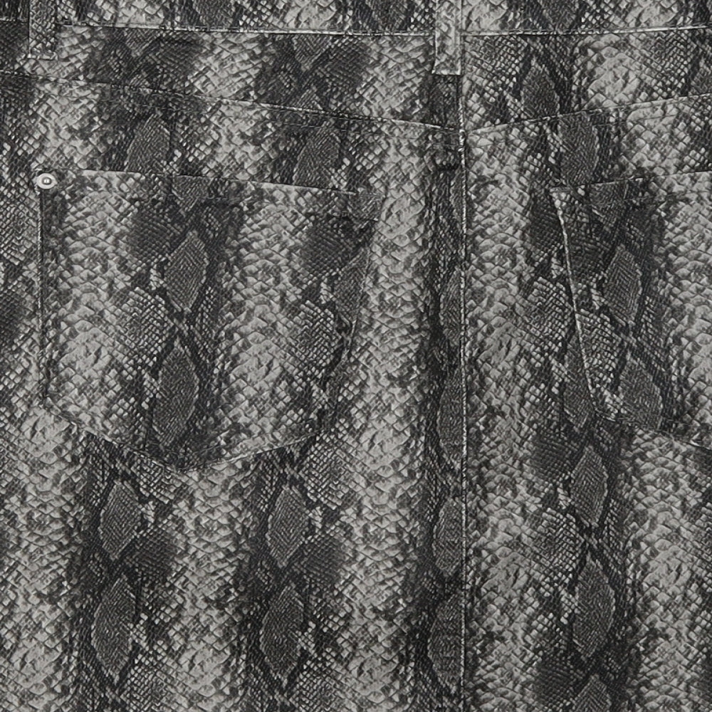 NEXT Womens Grey Animal Print  A-Line Skirt Size 14