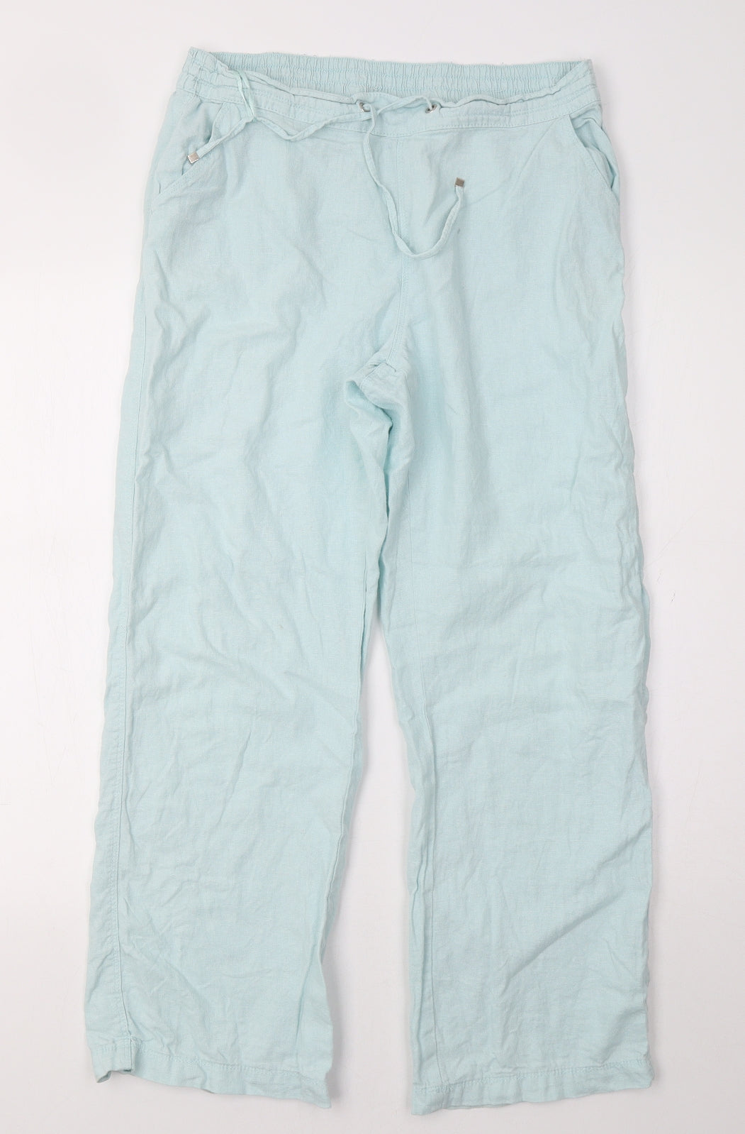 Peacocks Womens Green   Trousers  Size 14 L28 in