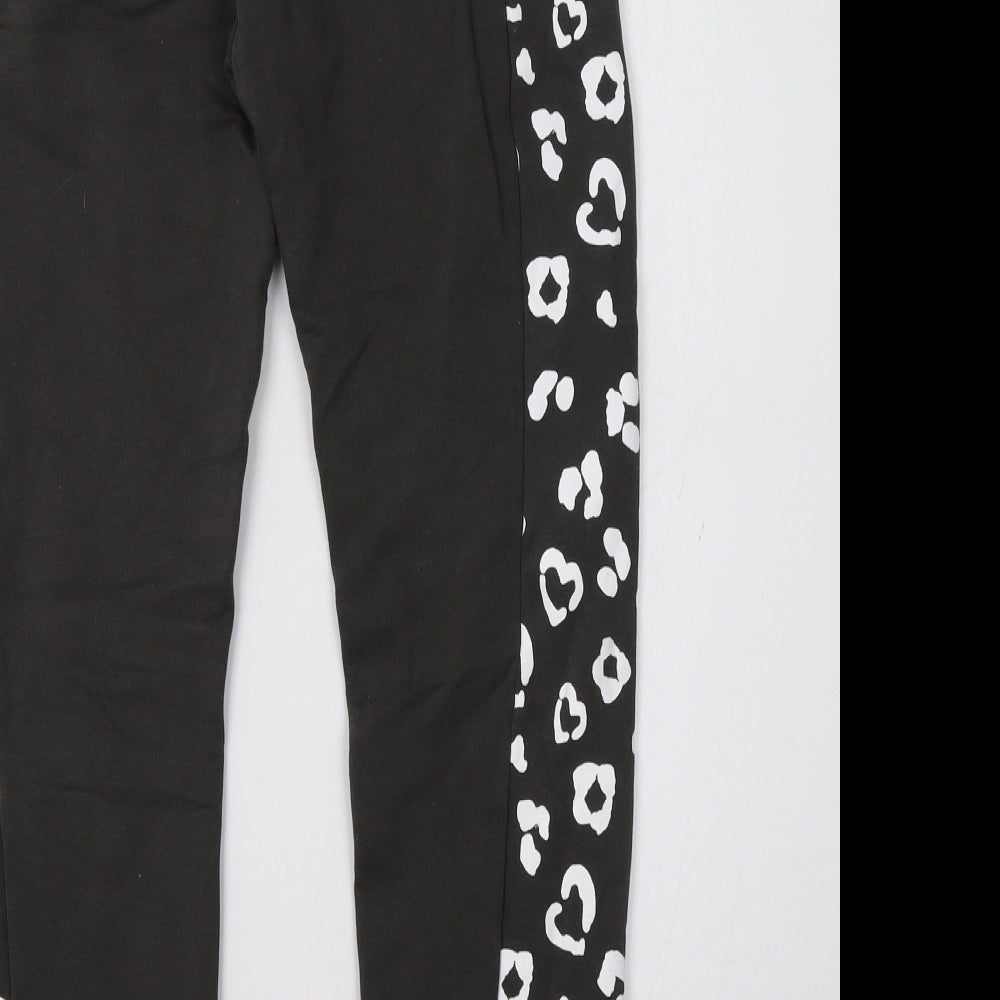 Nutmeg Girls Grey Animal Print  Jogger Trousers Size 14 Years