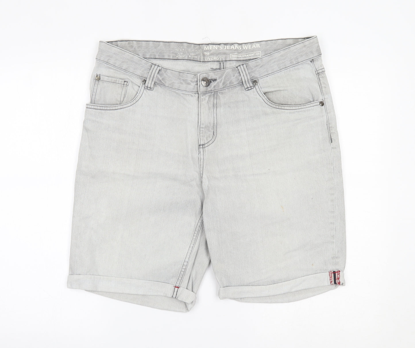 Livergy Mens Grey   Chino Shorts Size 36