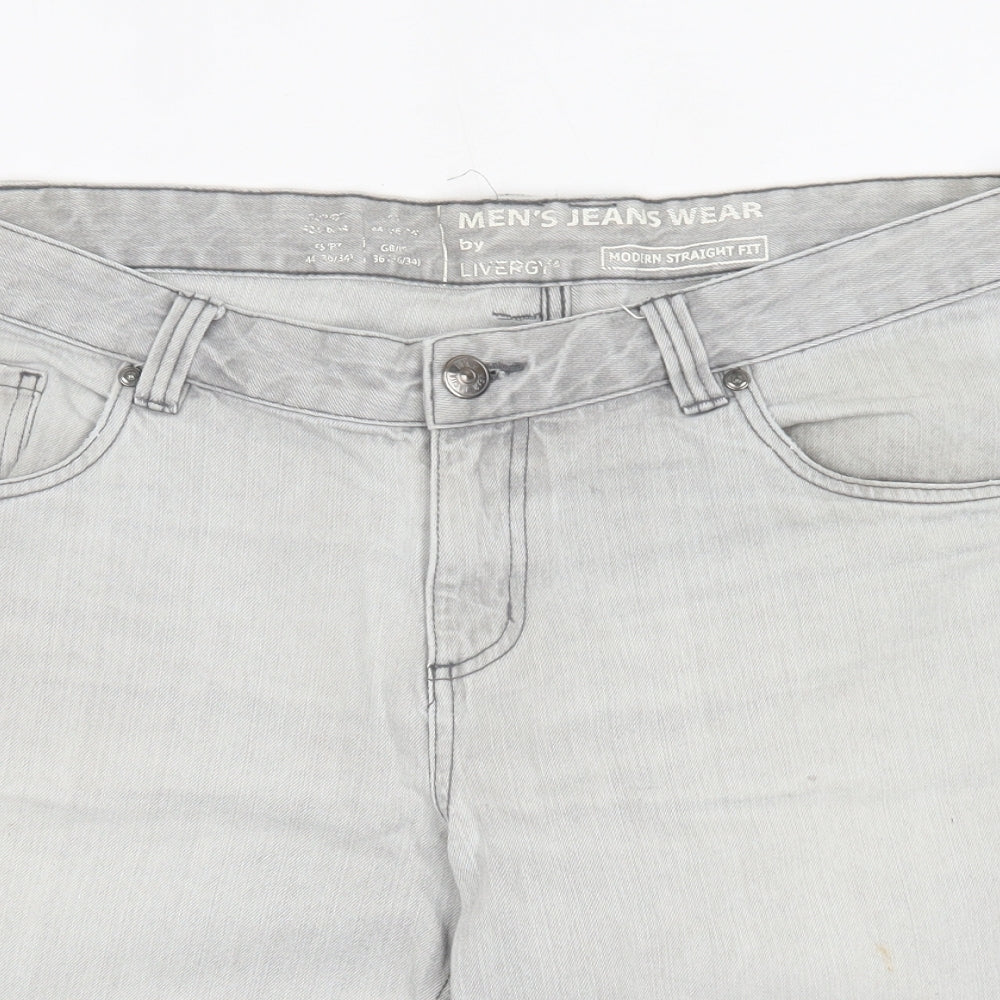 Livergy Mens Grey   Chino Shorts Size 36