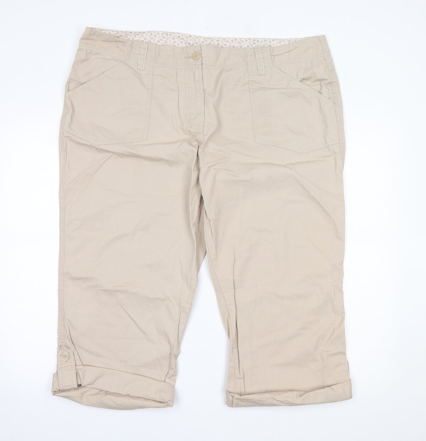 Debenhams Womens Beige   Chino Shorts Size 20