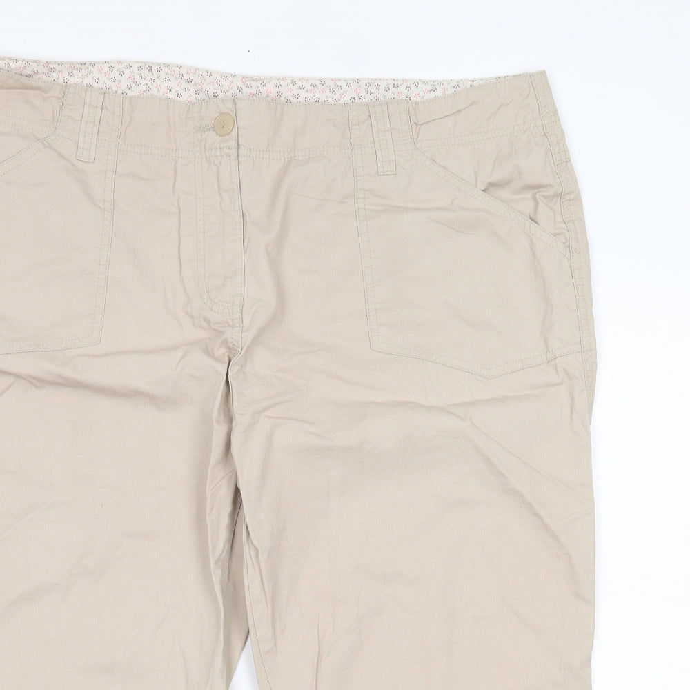 Debenhams Womens Beige   Chino Shorts Size 20