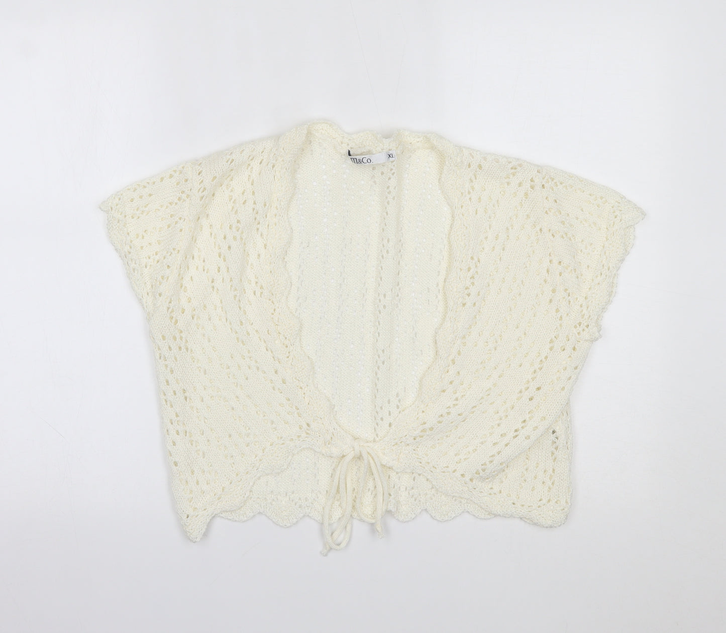 M&Co Womens Ivory   Cardigan Jumper Size XL