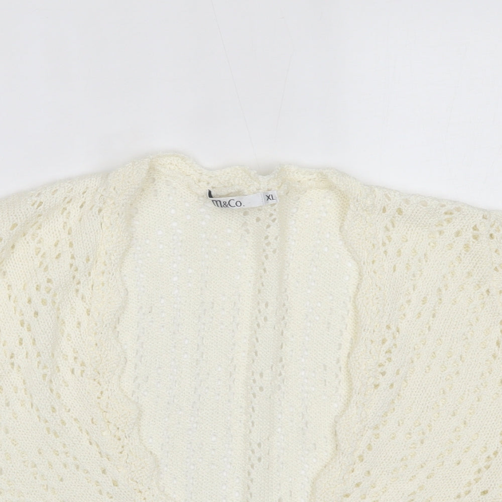 M&Co Womens Ivory   Cardigan Jumper Size XL