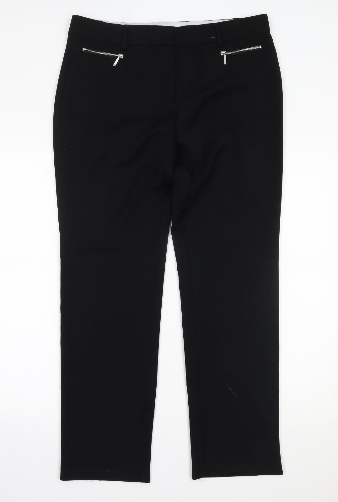 Marks and Spencer Womens Black   Trousers  Size 14 L28 in