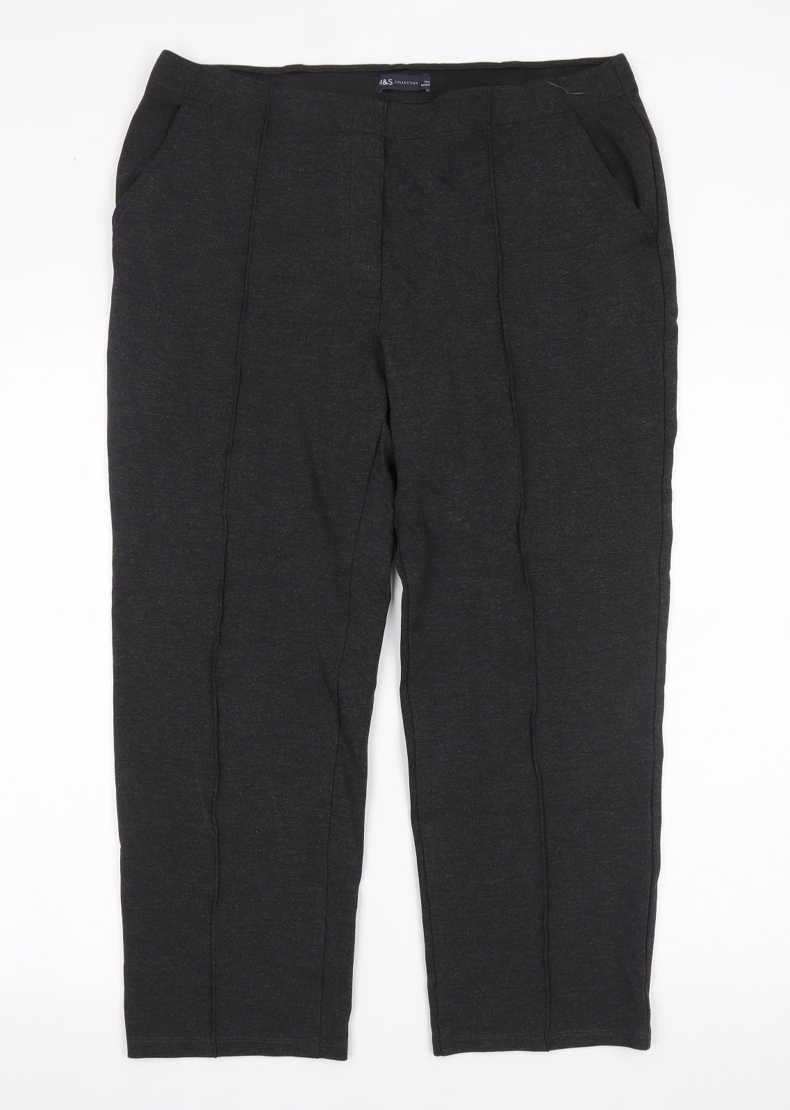 Marks and Spencer Womens Grey   Trousers  Size 16 L23.5 in