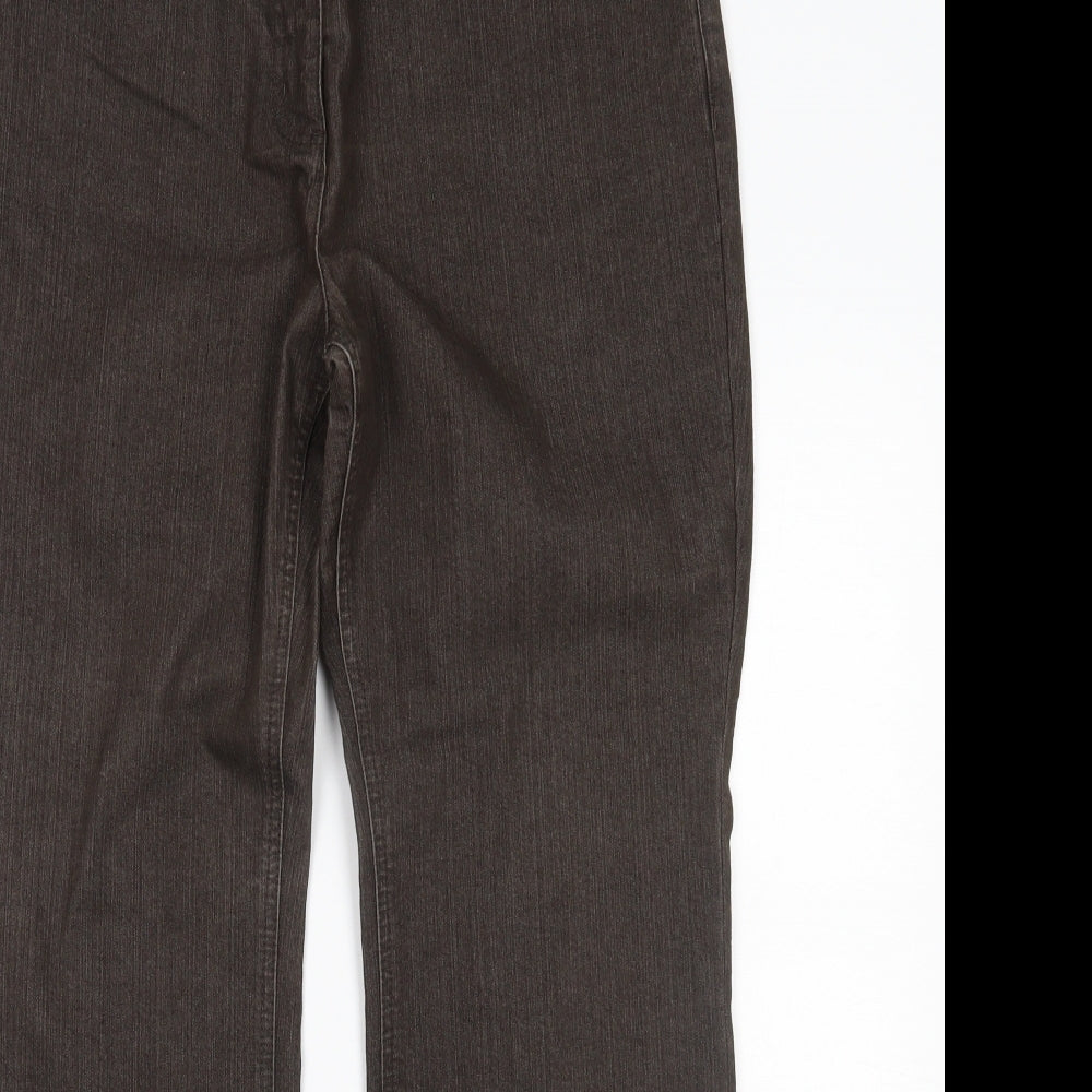 Per Una Womens Brown  Denim Bootcut Jeans Size 16 L29 in