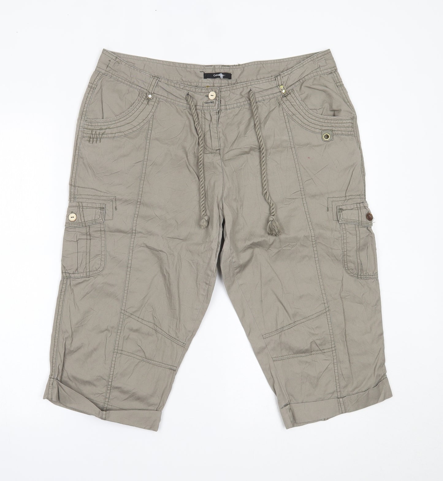 George Womens Beige   Chino Shorts Size 16