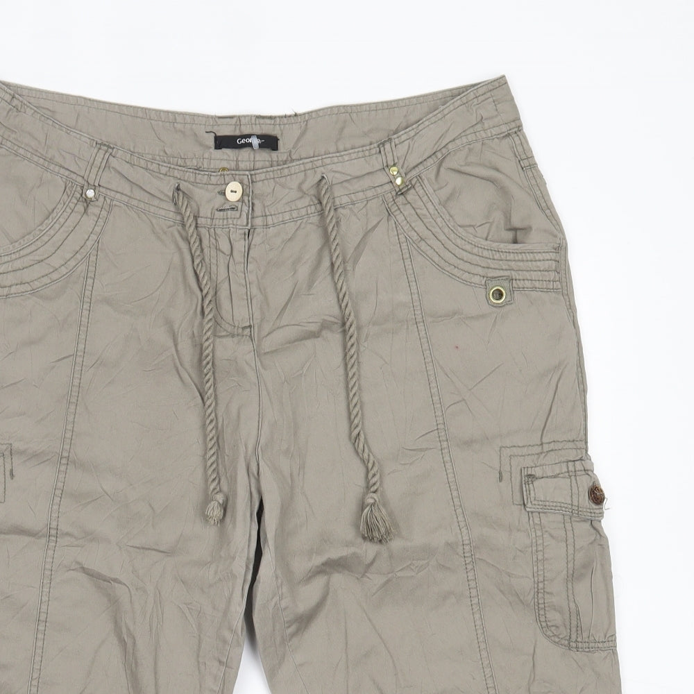 George Womens Beige   Chino Shorts Size 16