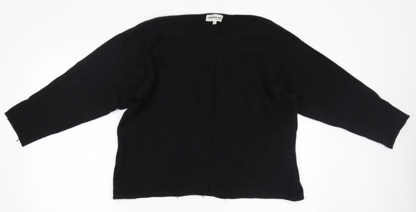 Collezione Gaia Womens Black   Pullover Jumper Size M