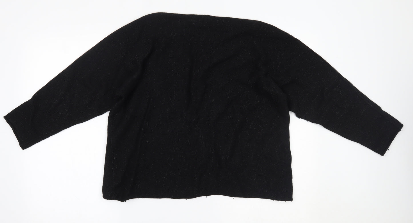 Collezione Gaia Womens Black   Pullover Jumper Size M