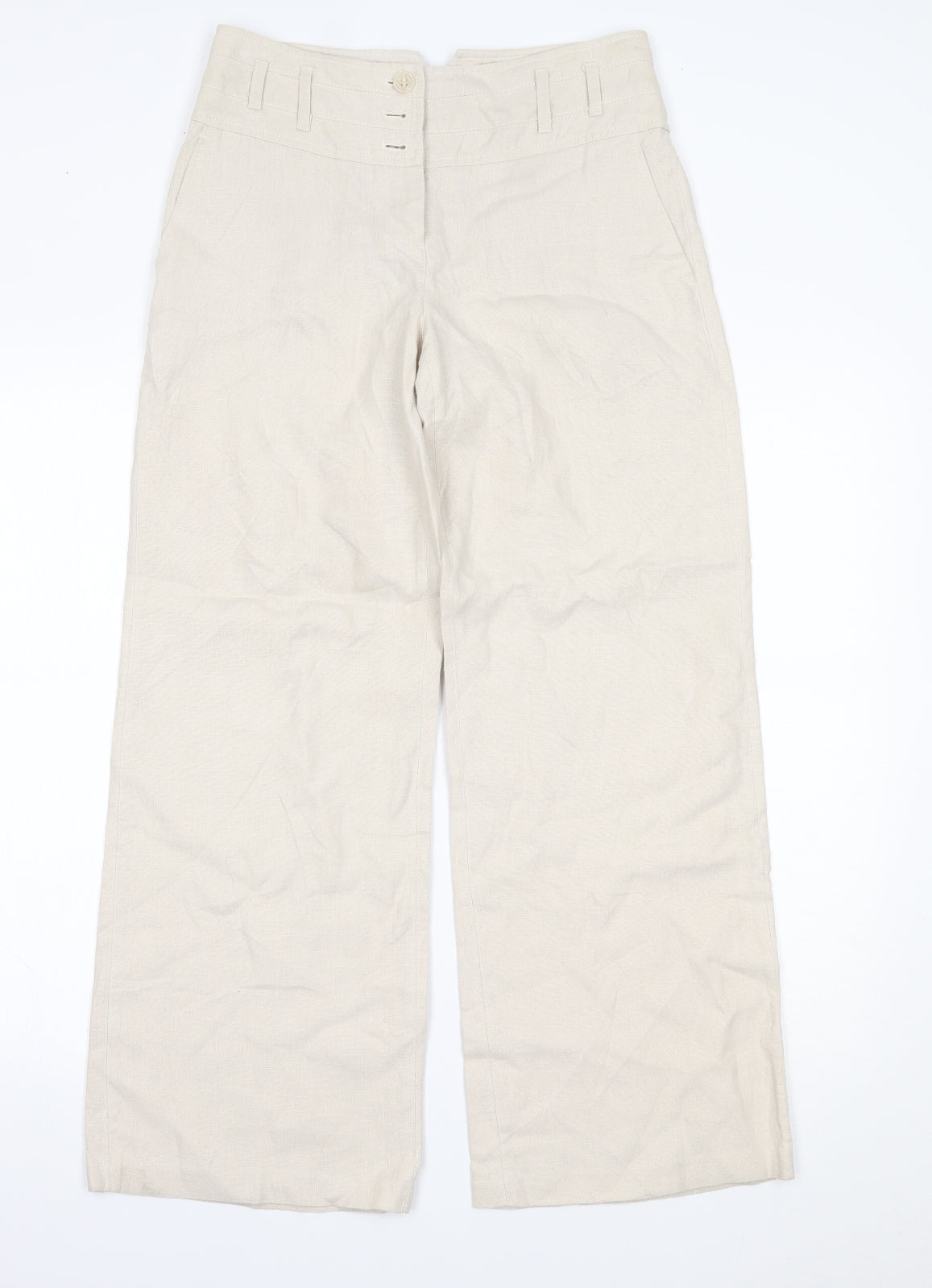 NEXT Womens Beige   Trousers  Size 8 L28 in