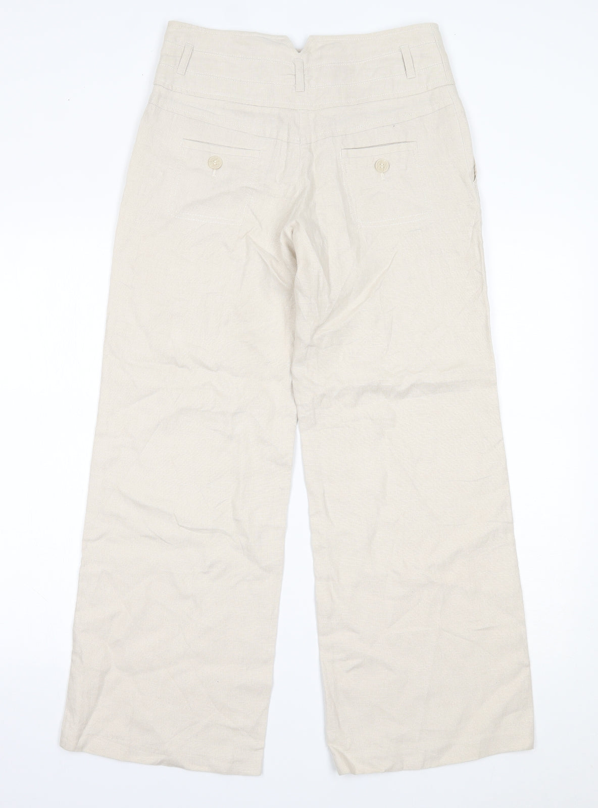 NEXT Womens Beige   Trousers  Size 8 L28 in