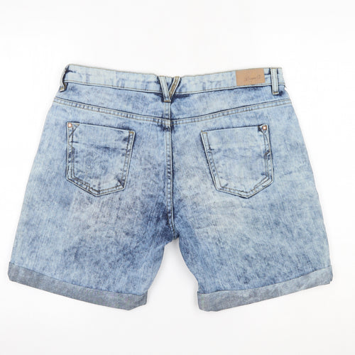 Primark Womens Blue  Denim Cut-Off Shorts Size 12