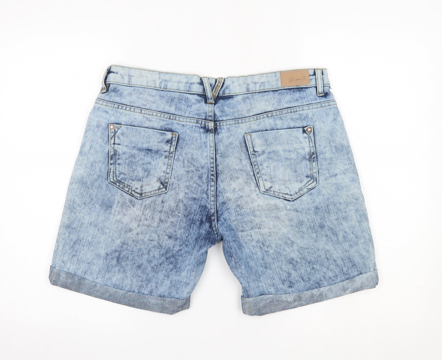 Primark Womens Blue  Denim Cut-Off Shorts Size 12