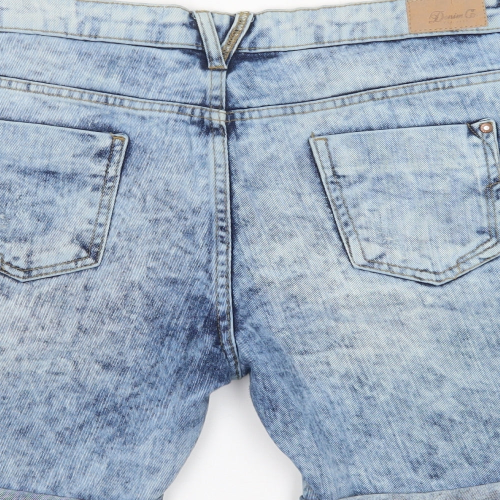 Primark Womens Blue  Denim Cut-Off Shorts Size 12