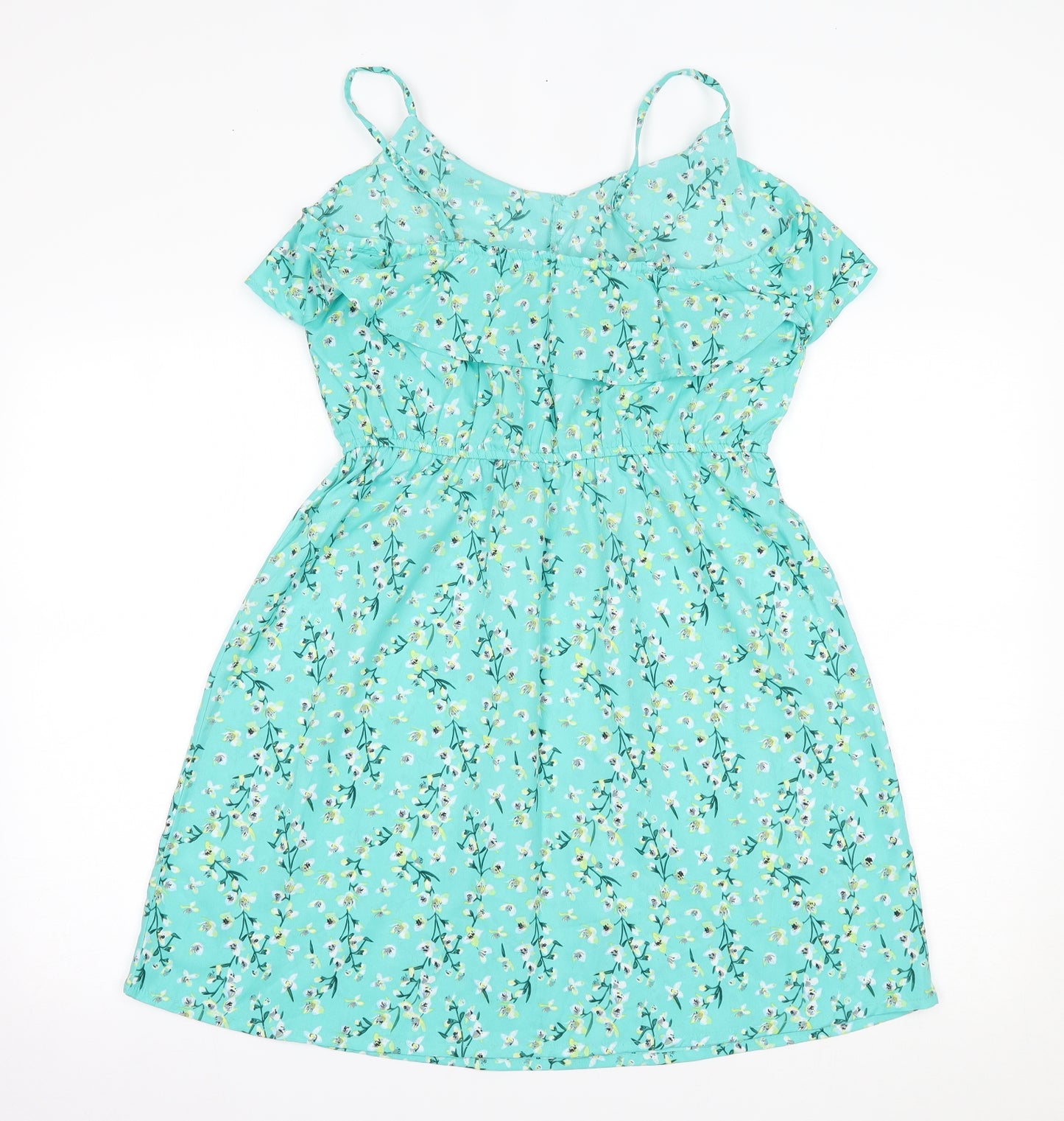 pep&co Womens Green Floral  Fit & Flare  Size 12