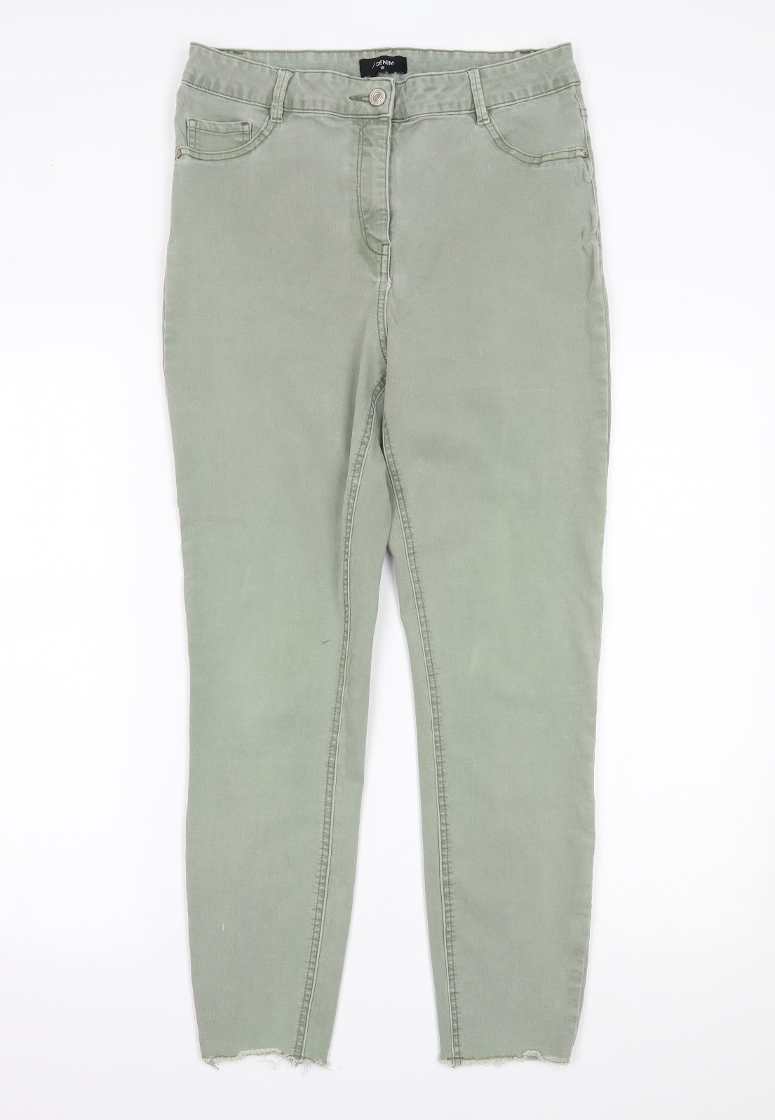 Matalan Womens Green  Denim Skinny Jeans Size 16 L26 in